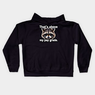 That's above my pay grade Kids Hoodie